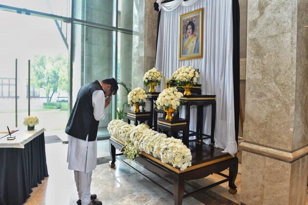 MoS Margherita signs Book of Condolences, pays tribute to Thailand Queen Mother Sirkit at Thailand embassy in Delhi