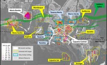 Mapa com alvos do projeto de ouro Cajueiro, no PA
