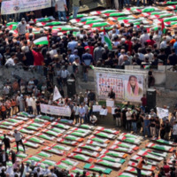 Palestinians bury over 100 recovered bodies of 2023 Gaza airstrike