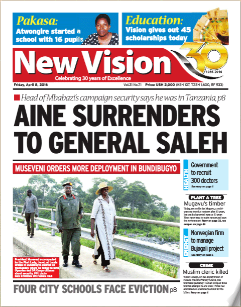 Today in the New Vision - Vision Official