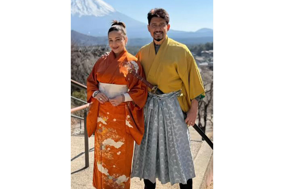 Madhuri Dixit rocks a kimono on her Japan getaway with husband Shriram Nene, poses by Mount Fuji; see pics