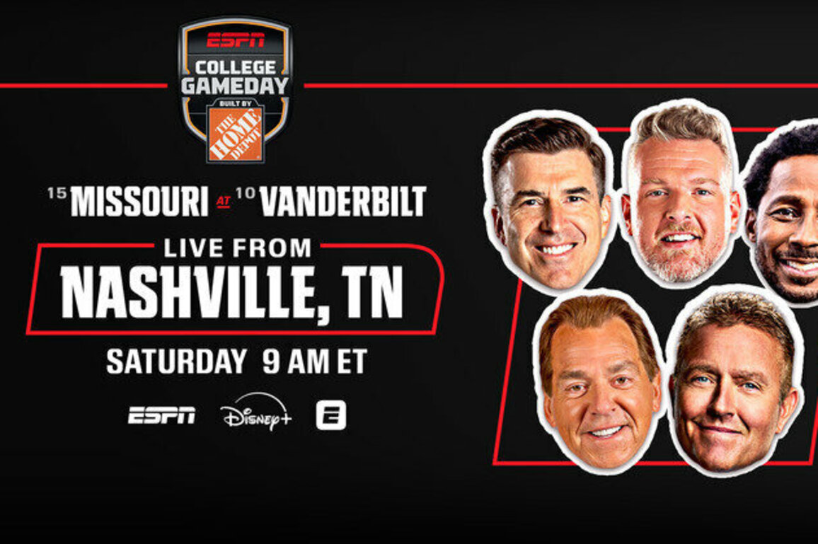 ESPN's College GameDay Built by The Home Depot Returns to Vanderbilt for Top 15 SEC Clash Against Missouri
