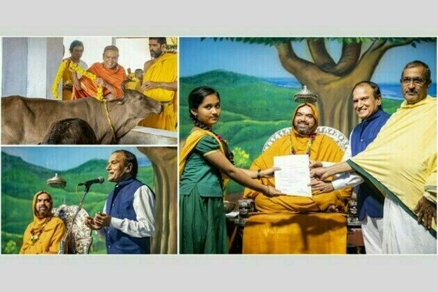 Dinesh Shahra Foundation awards scholarship to meritorious students of Vishnuguptha Vishwa Vidya Peetham at Gokarna
