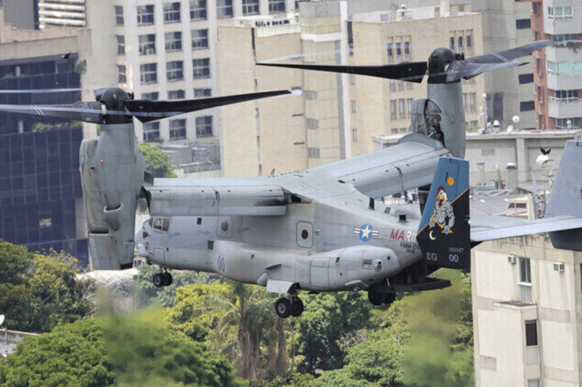US Ospreys hover over Venezuelan capital 