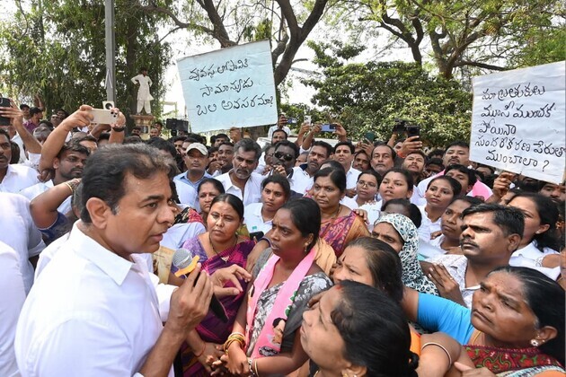 "Bulldozer rule of Congress in the State": BRS Working President KT Rama Rao