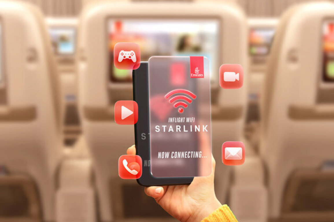 Emirates set to operate world's largest Starlink-enabled international wide-body fleet