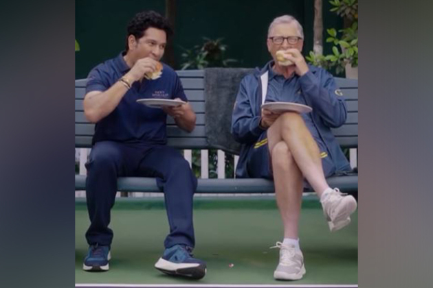 "Snack break before we get to work": Bill Gates enjoys vada pav with Sachin Tendulkar