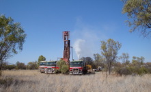 An RC drill rig at Mount Peake