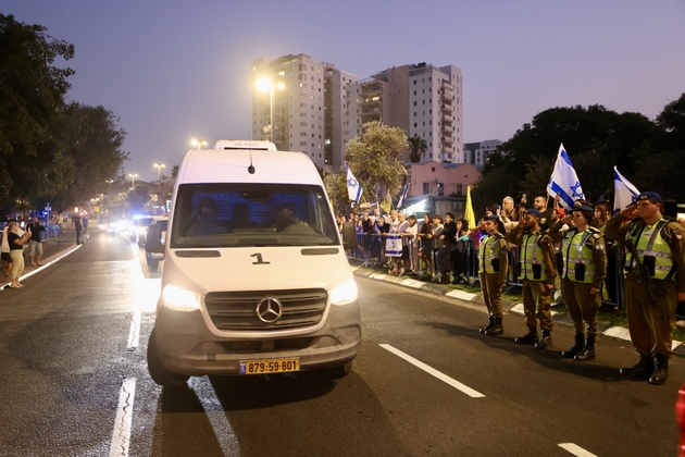 (SpotNews) ISRAEL-TEL AVIV-HOSTAGE-REMAINS-ARRIVAL