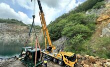 Pump installation at the Chatree mine A Pit North.