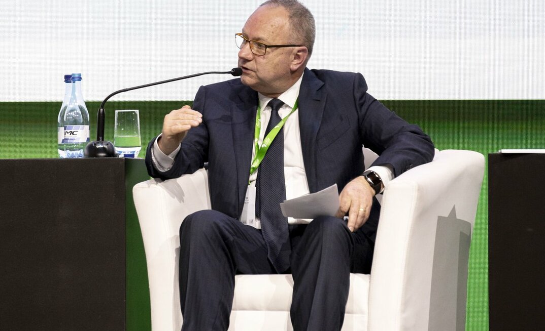 Mark Cutifani at the 2019 Mining Indaba conference. 