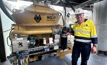 Sandy Gray with the Wolff concentrator.