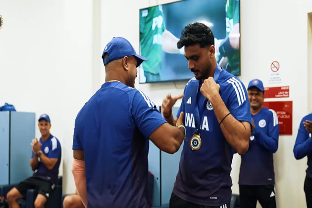 Axar Patel awarded 'Impact Player of the Match' medal following win over Pakistan in Asia Cup
