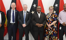 The Santos delegation in PNG with PM James Marape