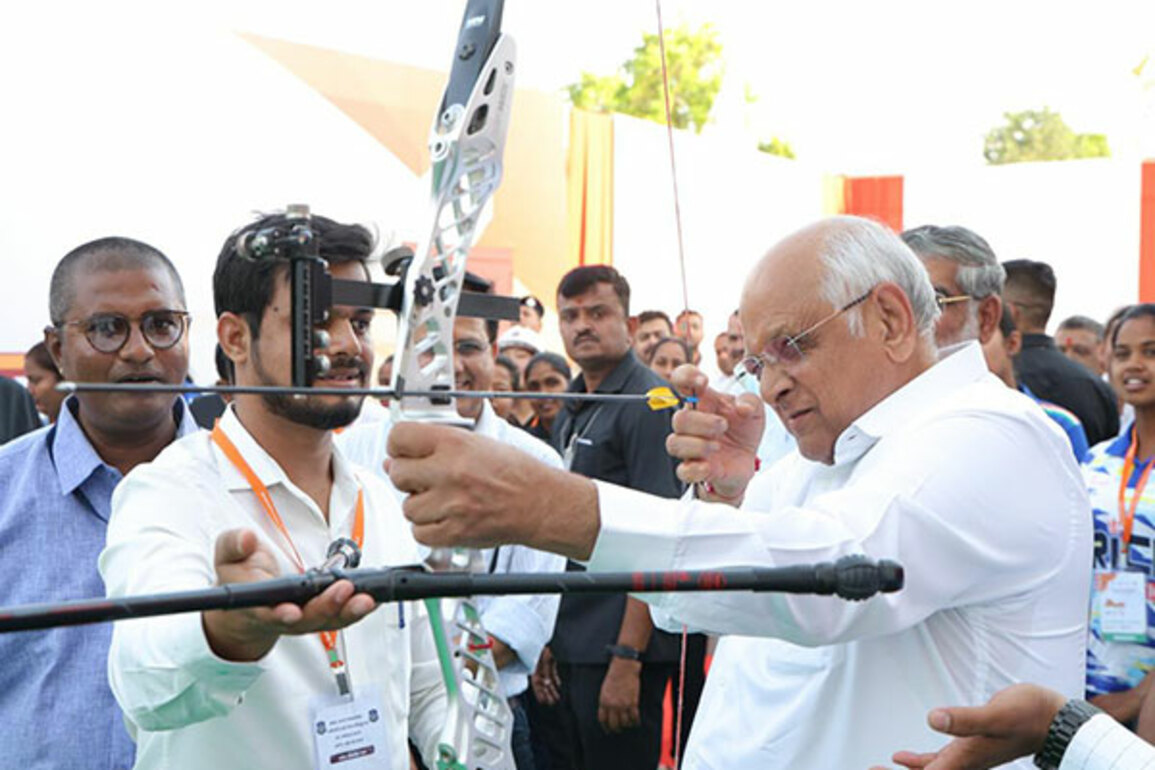 Gujarat CM Bhupendra Patel inaugurates Adi Shakti National Women's Archery Competition in Ambaji