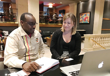 errilyn unopaski the editorinchief of anadian raveler holds a acebook live webchat with tephen siimwe of early this year