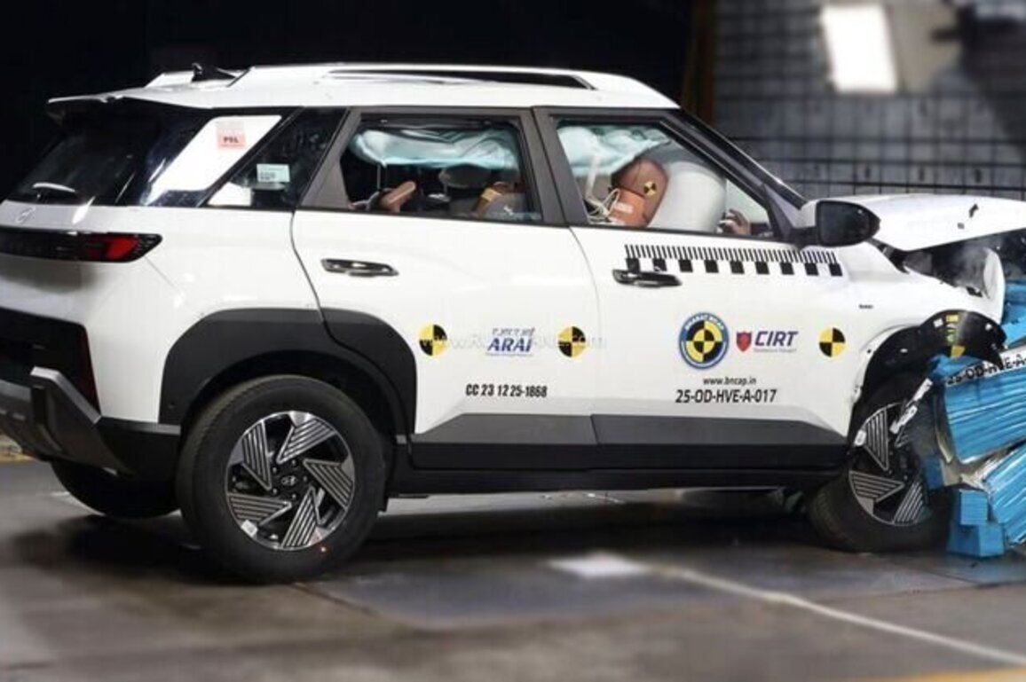 Hyundai Venue Scores 5 Star Safety Rating  Bharat NCAP Crash Test