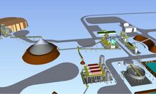 The layout of the Mount Peake mine, prepared by Como Engineering.