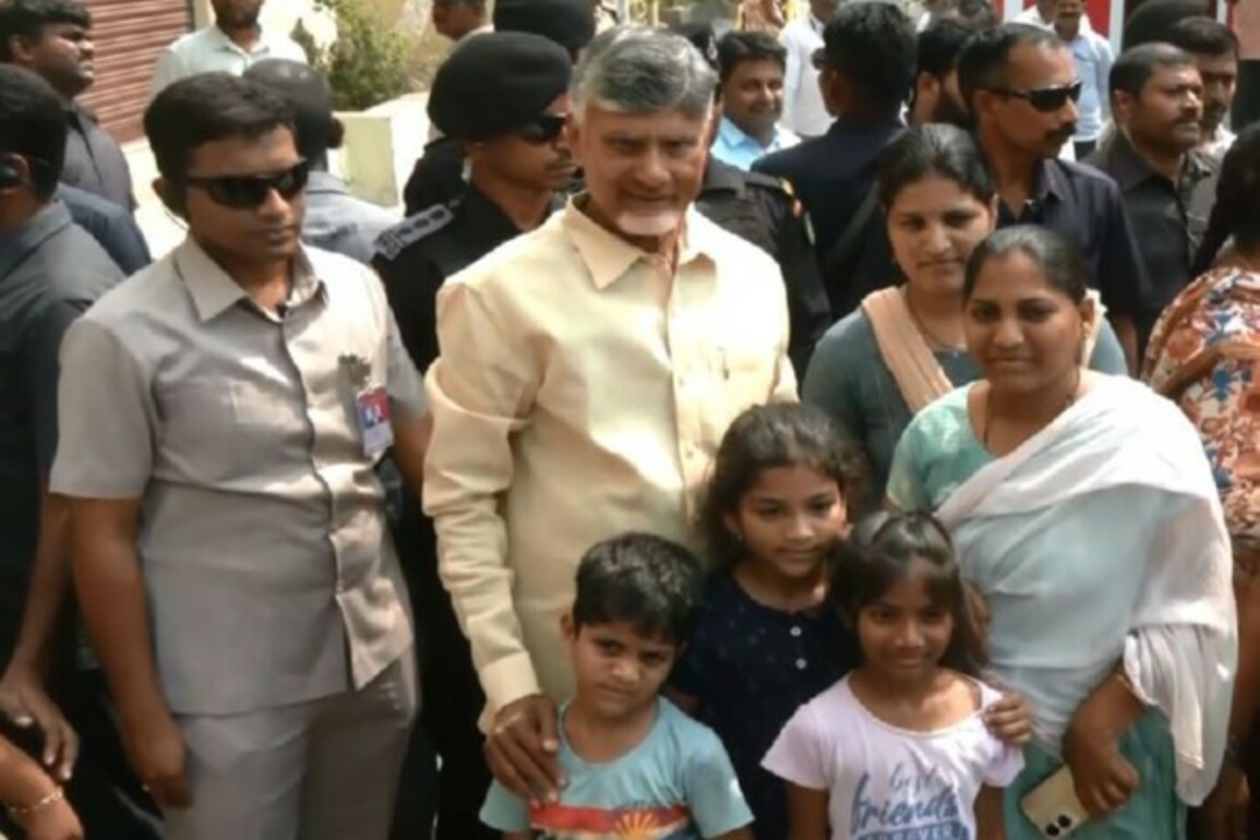 Andhra Pradesh CM Chandrababu Naidu casts vote in MLC elections