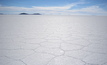 The Salar de Uyuni in Bolivia.