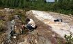  A Probe Metals geologist in the field near Val d'Or in Quebec, Canada