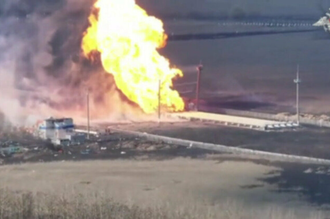 What was the Russian gas pipeline facility 'destroyed' by Kiev