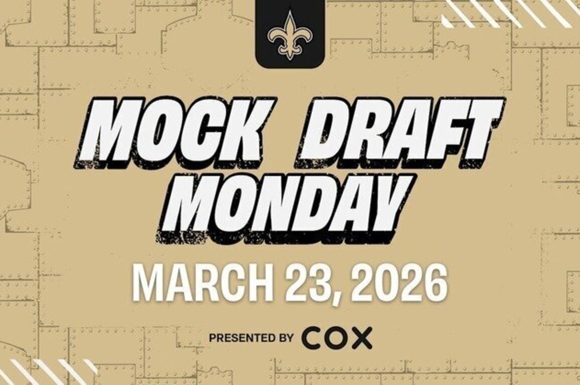 Saints Mock Draft Monday 3/23/2026
