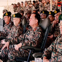 Southern Army Commander Lt Gen Dhiraj Seth reviews operational readiness during exercise 'MaruJwala' in Thar Desert