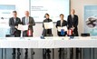  L-R: voestalpine's Dr Franz Androsch, voestalpine's Hubert Zajicek, FMG's Sara Edmonson, Primetals' Dr Etsuro Hirai and Primetals' Andreas Viehbock signed the deal on December 19