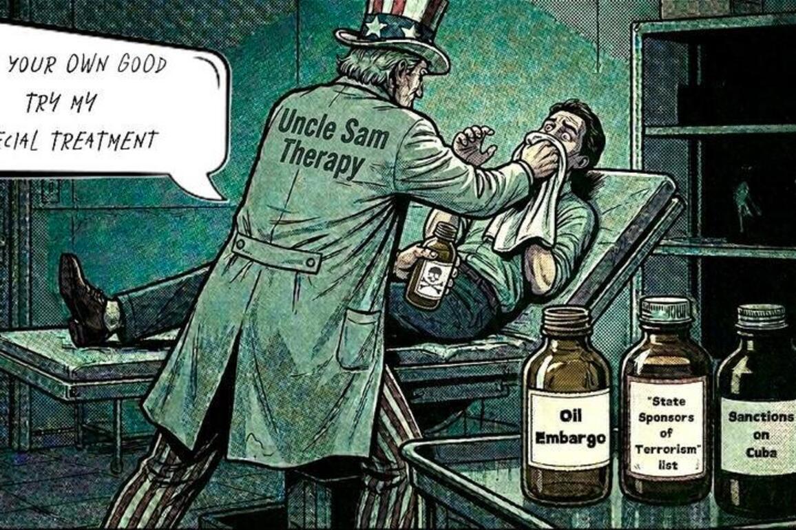 AI Cartoon | Uncle Sam's Suffocation Therapy
