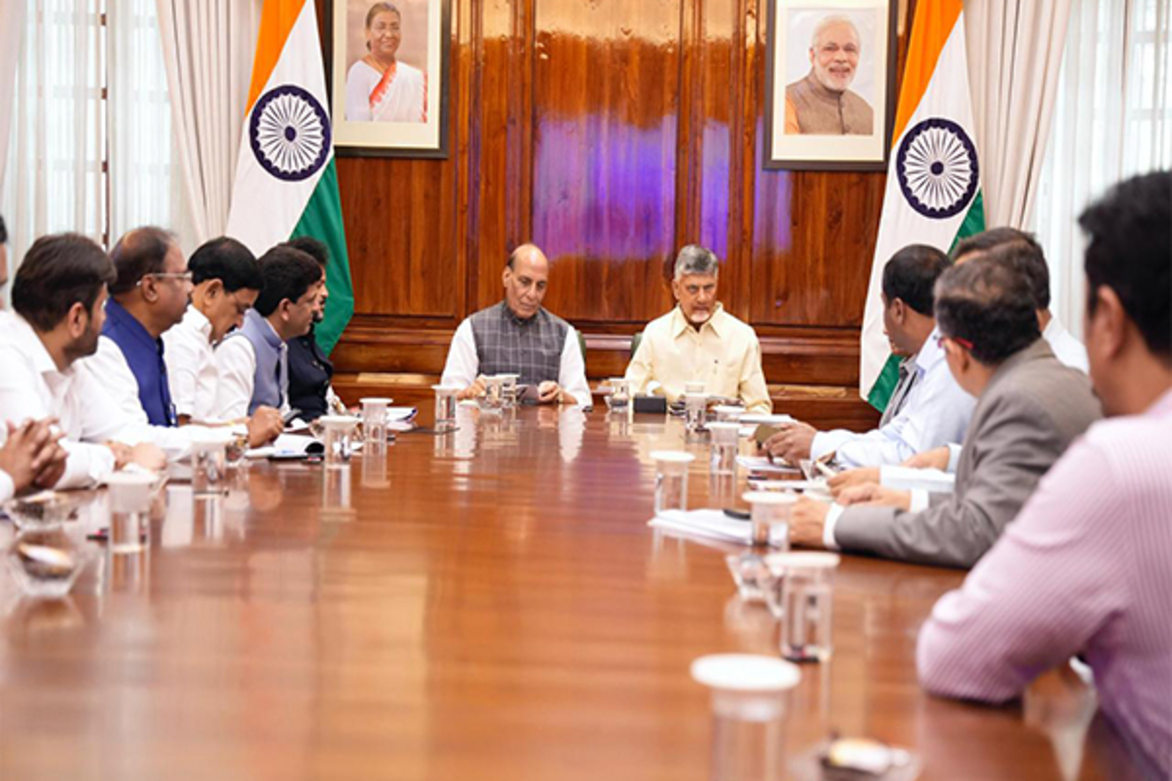 Chandrababu Naidu meets Rajnath Singh, presents vision to transform Andhra Pradesh intro Defence, Aerospace hub