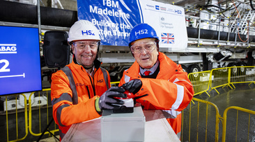 HS2 CEO Mark Wild and Minister for Rail signal start of HS2 tunnelling to Euston