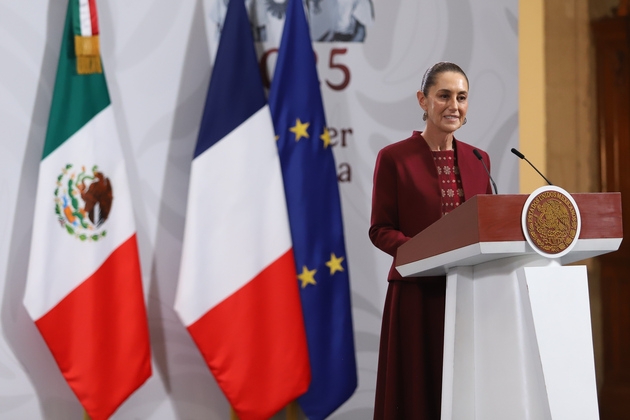 MEXICO-MEXICO CITY-SHEINBAUM-MACRON-MEETING
