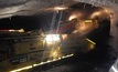 Underground at Universal Coal New Clydesdale Colliery in South Africa.