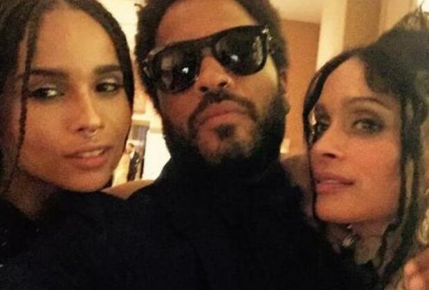 Zoe Kravitz attends gala with parents Lisa Bonet, Lenny Kravitz