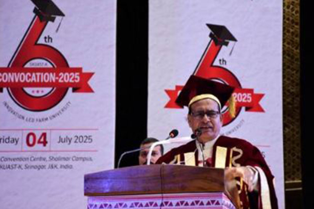 Shivraj Singh Chouhan attends sixth convocation of Sher-e-Kashmir University in Srinagar