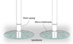 From the vertical main wells, MTD drills horizontal tributaries, making it easier for water to flow between wells. (schematic representation, not to scale) Credit: N. Geissler/Fraunhofer IEG