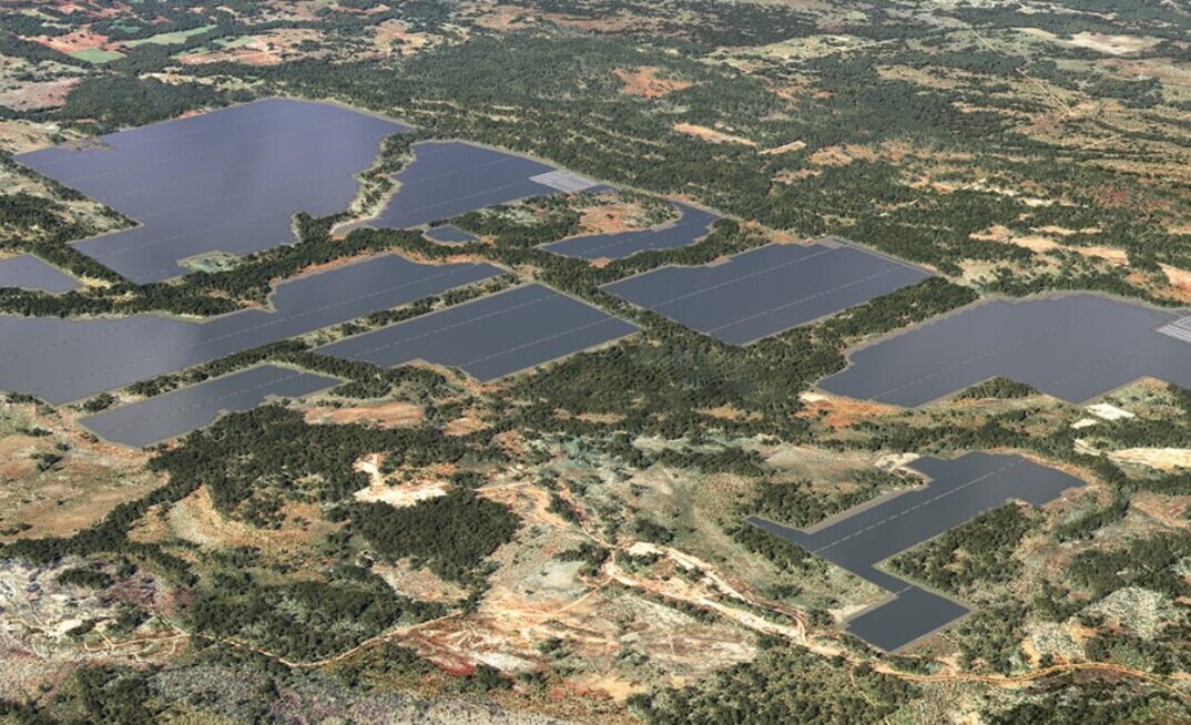 An artist's rendering of the Wak Wak solar farm