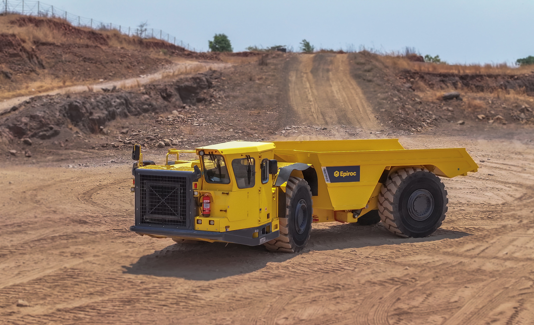 Epiroc's Minetruck MT33, above ground