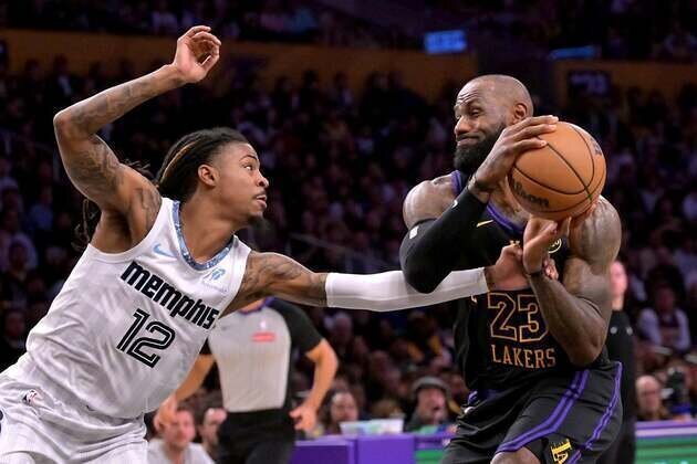 Luka Doncic, LeBron James carry Lakers in win vs. Grizzlies