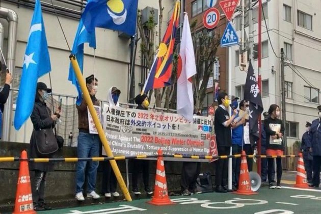 Activists protest in Tokyo over China's human rights violations against minorities