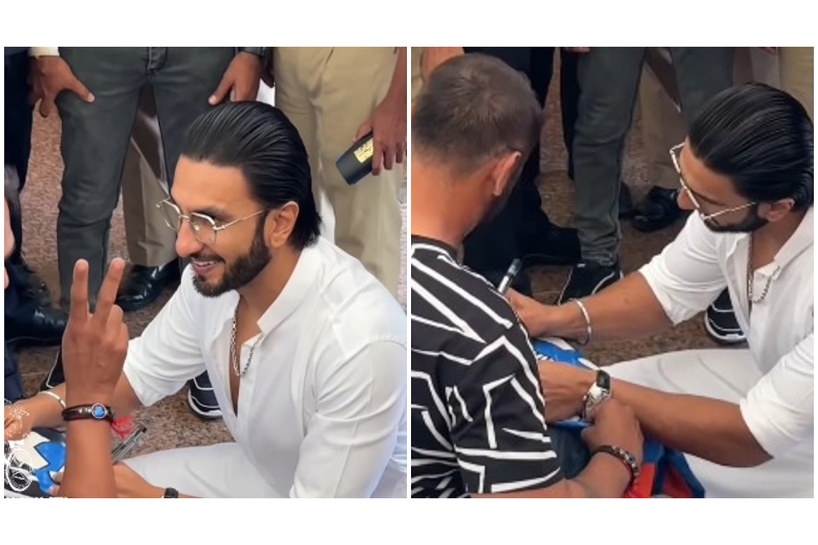 Ranveer Singh interacts with wheelchair cricketer Bhima Khunti, internet praises his kindness