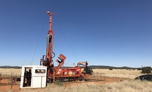  A Comacchio diamond core drilling rig equipped with the company’s automated rod-handling system in operation in the Northern Cape, South Africa