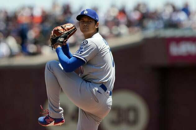 Shohei Ohtani guides Dodgers past Giants to end seven-game skid