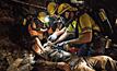 The Newcastle underground Mines Rescue competition began Friday, with teams for the first time alerted by text message.