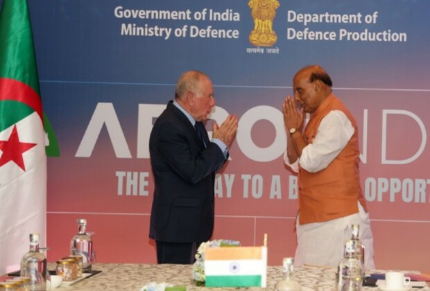 Defence Minister meets Algerian Minister of Defence at Aero India 2025