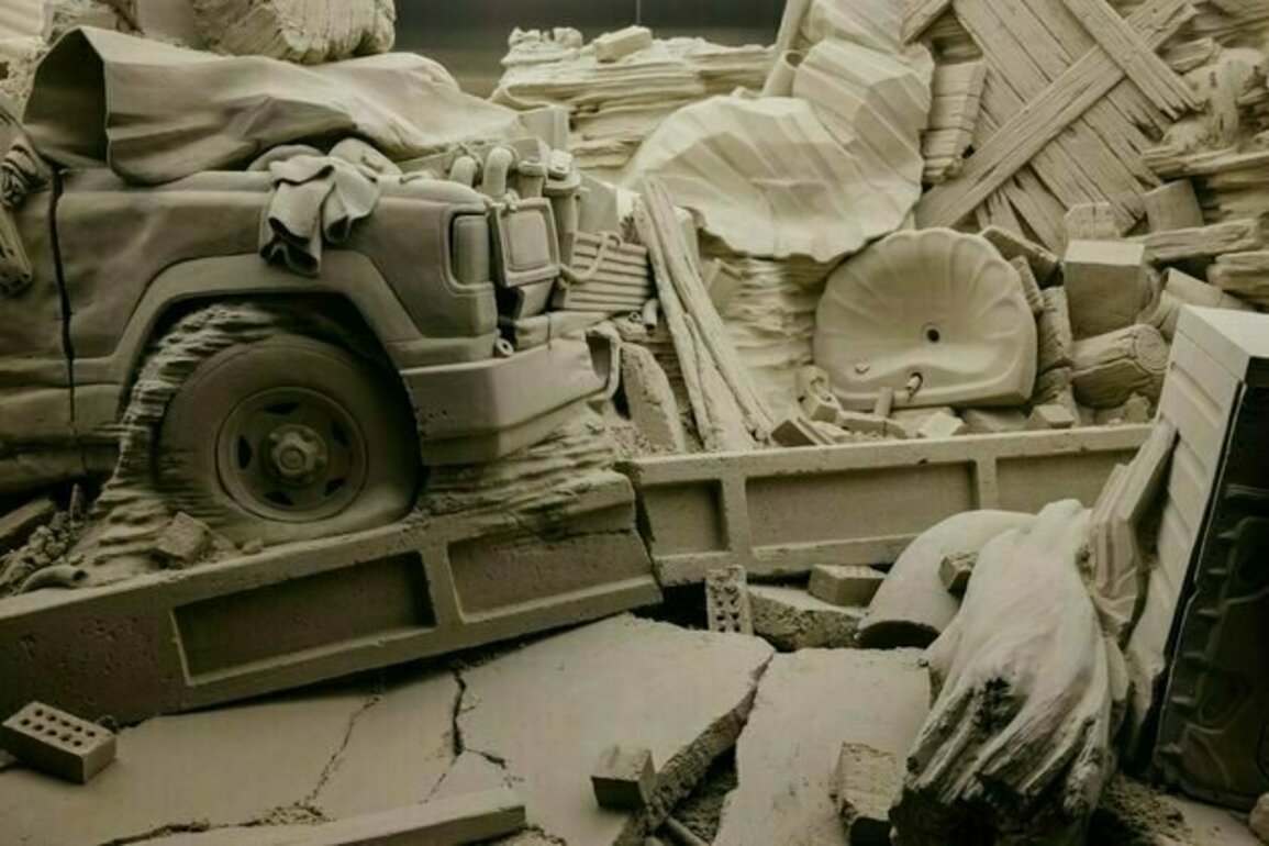 A sculpture made from 80 tonnes of sand, Mirrorscape is remarkable - but too much is left unsaid