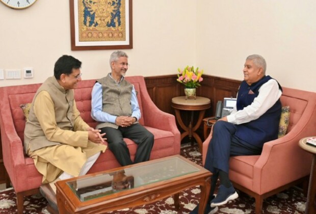 Union Minister Piyush Goyal, Jaishankar call on Vice President Jagdeep Dhankhar