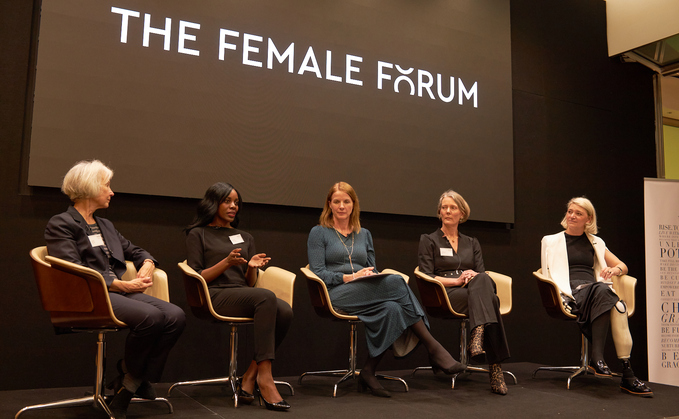 The Female Forum panellists (L-R): Terry Miller, Sandisiwe Dhlamini, Jane Shoemake, Eleanor Daplyn and panel chair Sarah de Lagarde