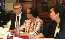 Principles panel: NRGI's Audrey Gaughran, ICMM's Aidan Davy, the World Bank's Sheila Khama and Oxfam's Maria Lya Ramos. PICTURE: ICMM